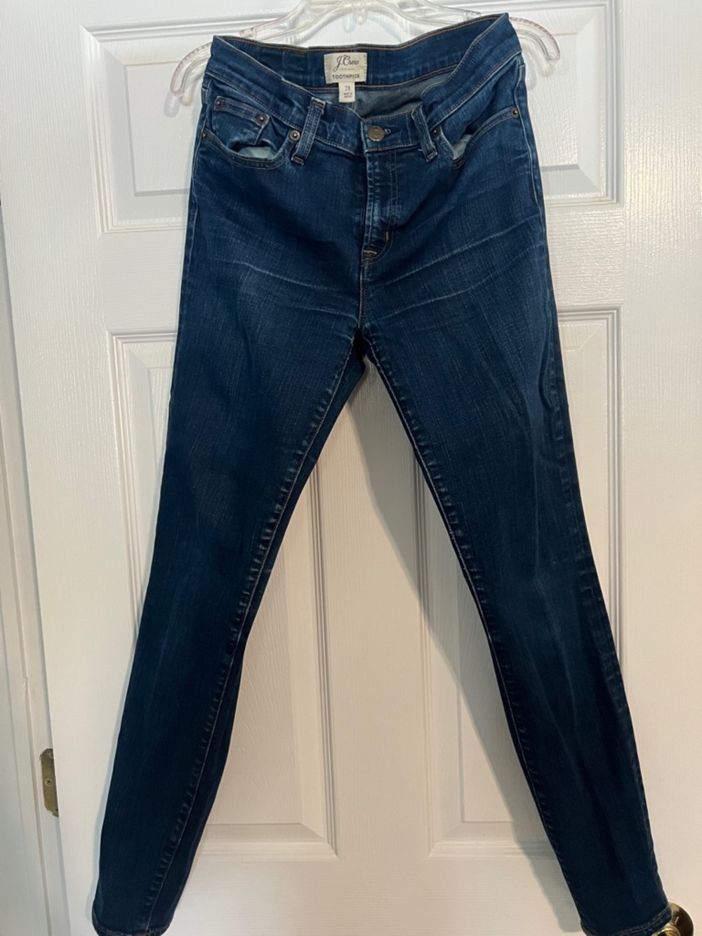 J. Crew Deep Indigo Skinny Jeans, Toothpick - Women's